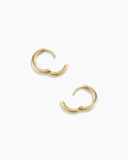 14K Gold Everyday Huggies || option::14K Solid Gold, 11mm