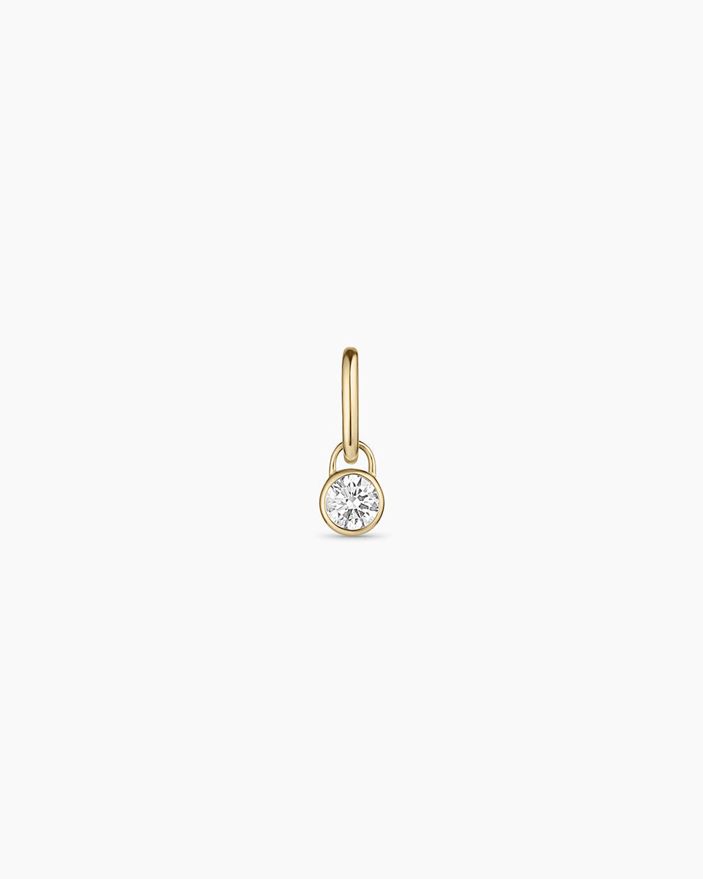Lab Grown Diamond Halo Charm || option::14K Solid Gold