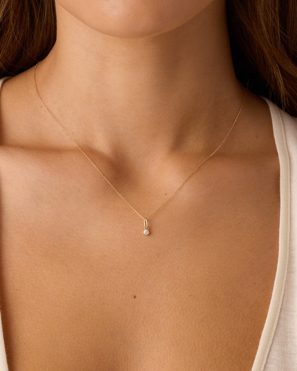 Lab Grown Diamond Halo Charm || option::14K Solid Gold