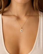 Diamond Era Alphabet Charm || option::14K Solid Gold, C