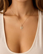 Diamond Era Alphabet Charm || option::14K Solid Gold, N