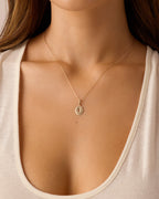 Diamond Era Alphabet Charm || option::14K Solid Gold, O