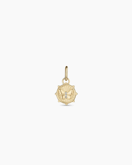 Diamond Butterfly Charm || option::14K Solid Gold