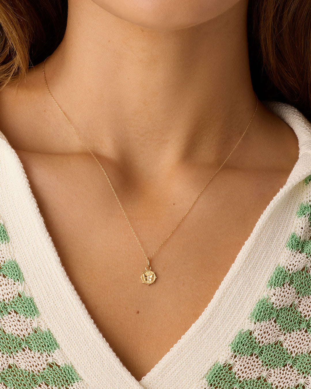 Diamond Butterfly Charm || option::14K Solid Gold
