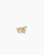 14K Gold Love Knot Charm || option::14K Solid Gold