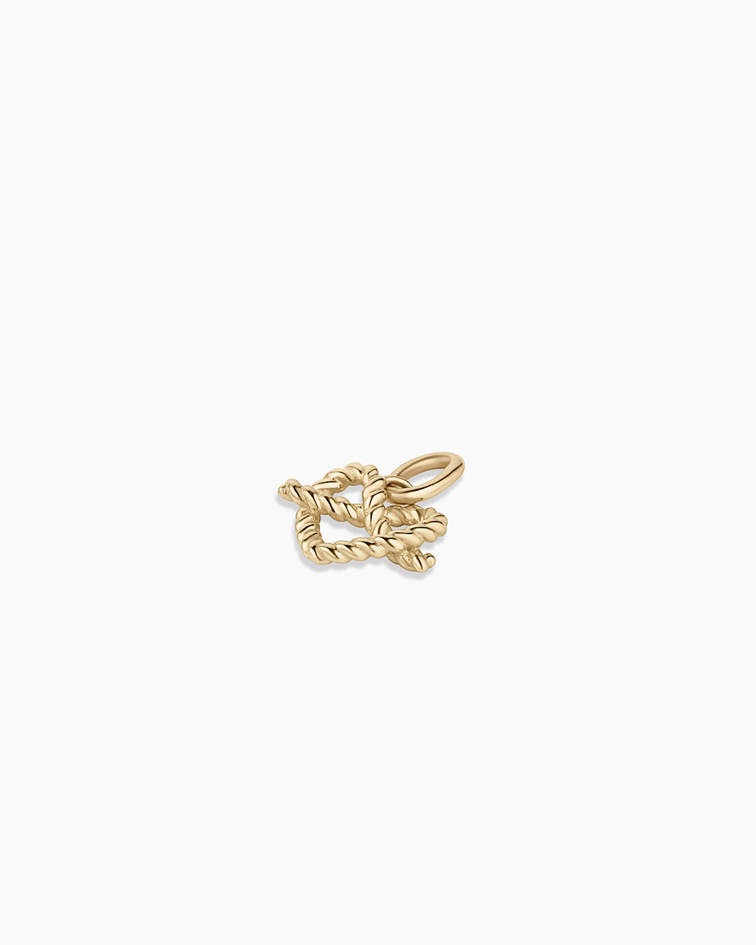 14K Gold Love Knot Charm || option::14K Solid Gold