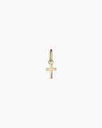 14K Gold Cross Charm || option::14K Solid Gold