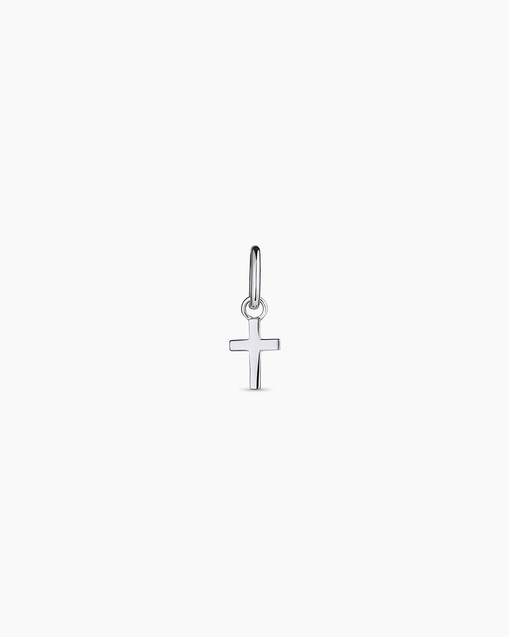 14K Gold Cross Charm || option::14K Solid White Gold