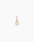 14K Gold Star of David Charm || option::14K Solid Gold