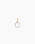 14K Gold Pearl Charm || option::14K Solid Gold