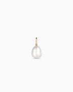 14K Gold Pearl Charm || option::14K Solid Gold