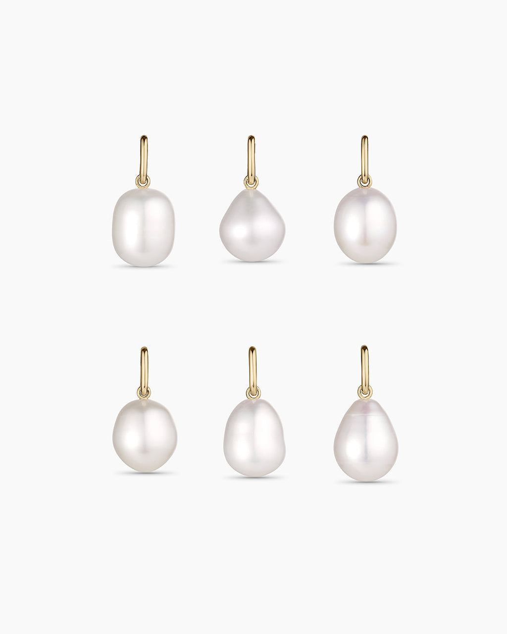 14K Gold Pearl Charm || option::14K Solid Gold