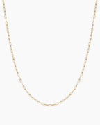14K Gold Parker Delicate Link Necklace || option::14K Solid Gold