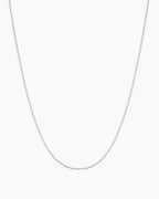 14K Gold Basic Chain || option::14K Solid White Gold