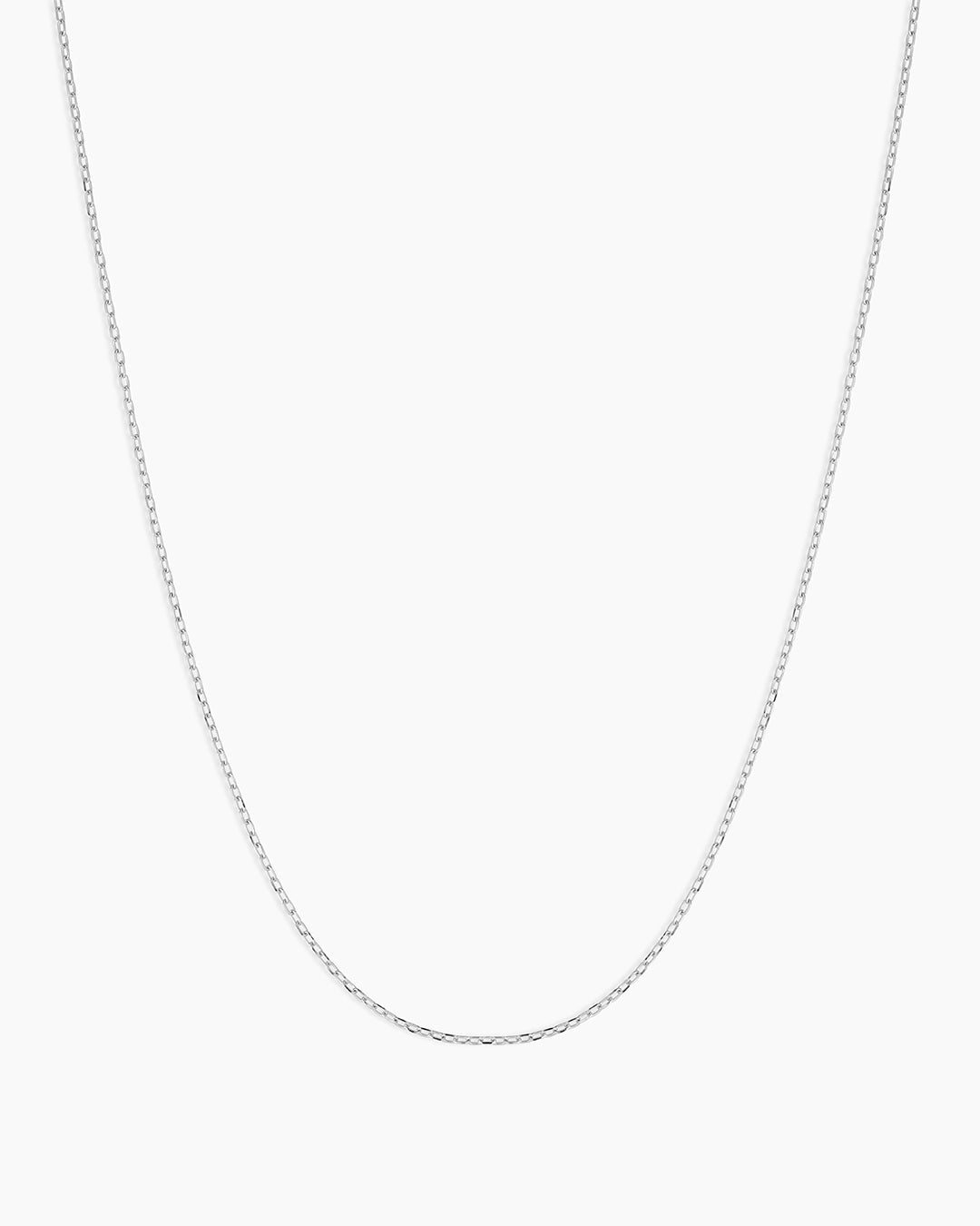 14K Gold Basic Chain || option::14K Solid White Gold