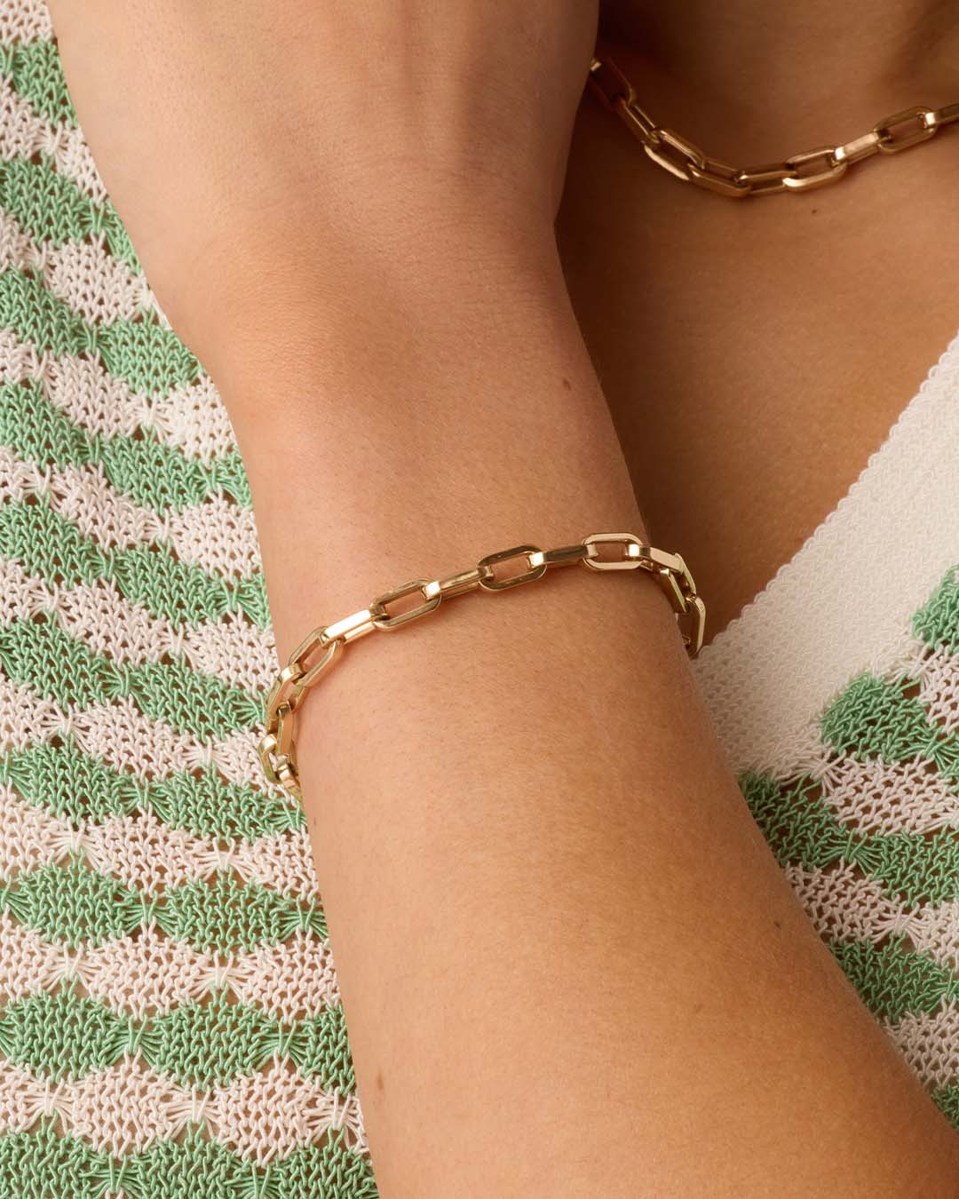 14K Gold Parker Luxe Bracelet || option::14K Solid Gold, 7 7/16 in.