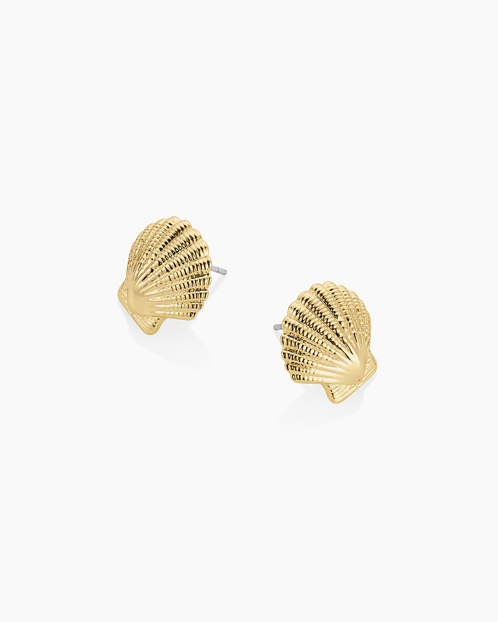 Shell Statement Studs || option::18K Gold Plated