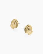 Shell Statement Studs || option::18K Gold Plated