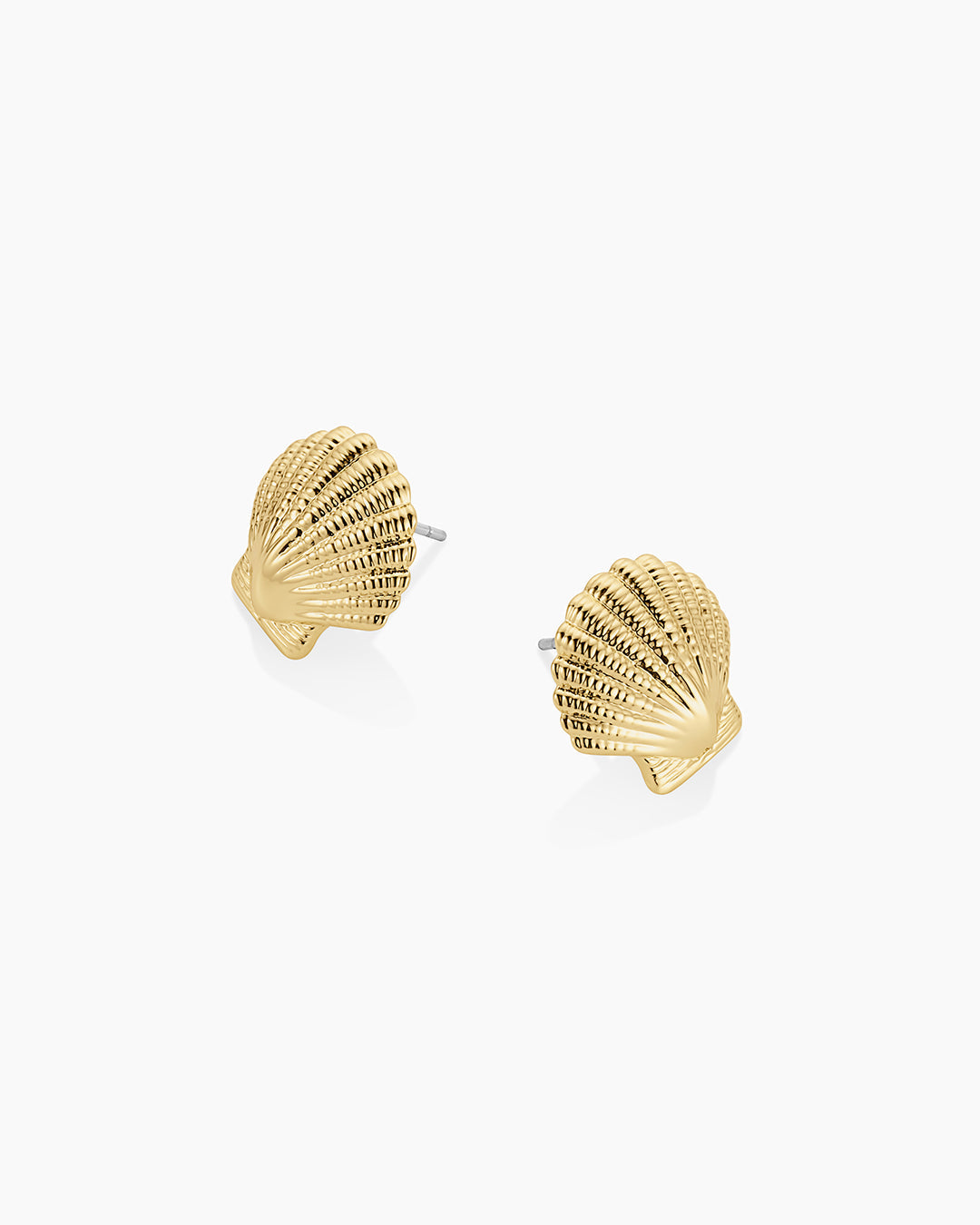 Shell Statement Studs || option::18K Gold Plated