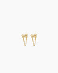 Palm Chain Huggies || option::18K Gold Plated