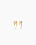 Sun Chain Huggies || option::18K Gold Plated