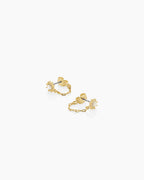 Sun Chain Huggies || option::18K Gold Plated