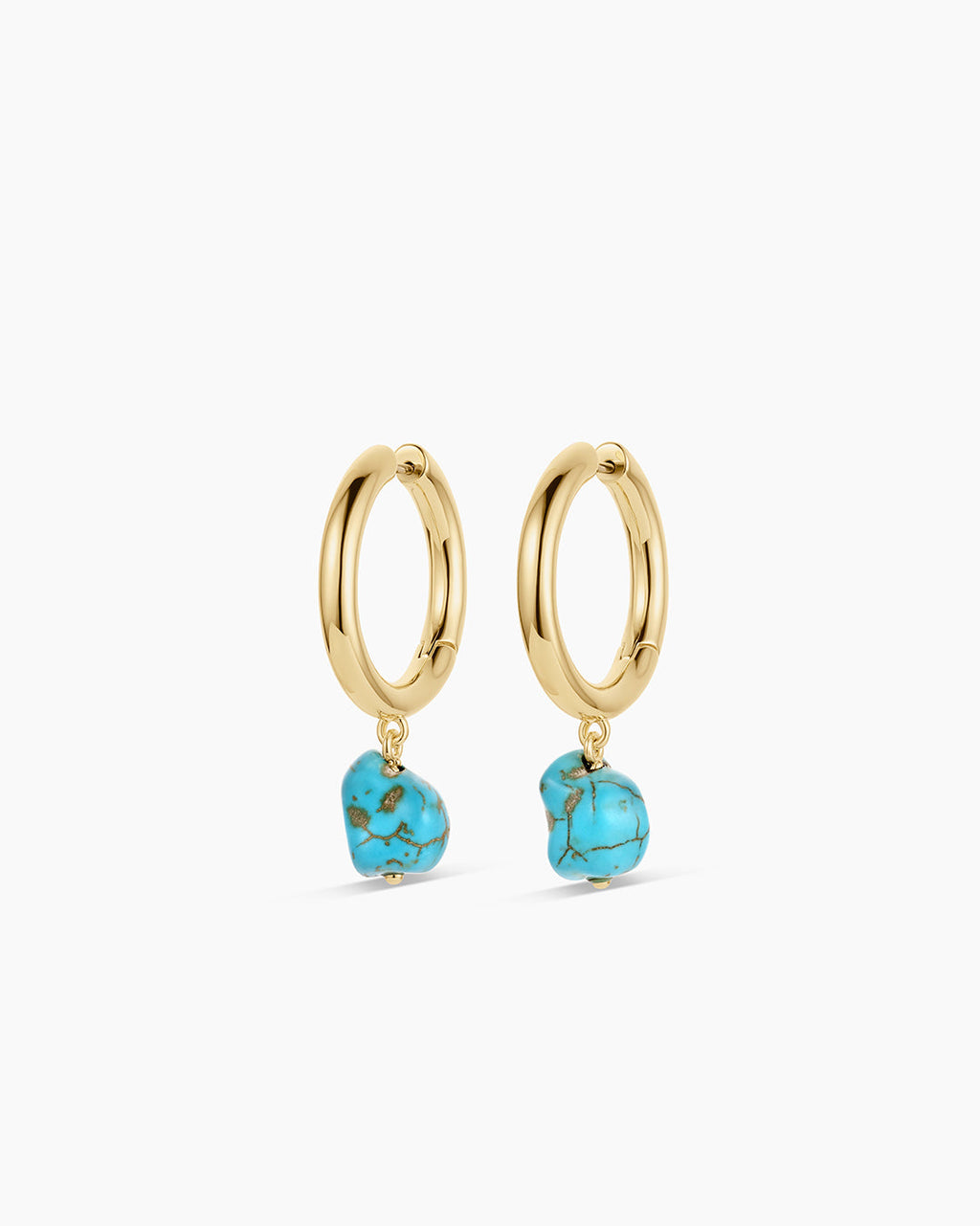 Turquoise Cove Hoops || option::18K Gold Plated