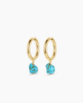 Turquoise Cove Hoops || option::18K Gold Plated