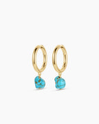 Turquoise Cove Hoops || option::18K Gold Plated