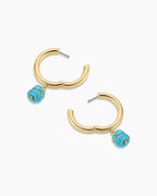 Turquoise Cove Hoops || option::18K Gold Plated
