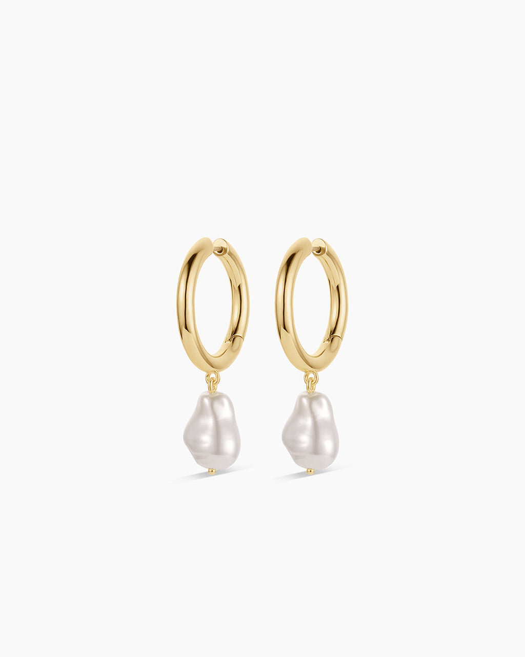 Pearl Cove Hoops || option::18K Gold Plated
