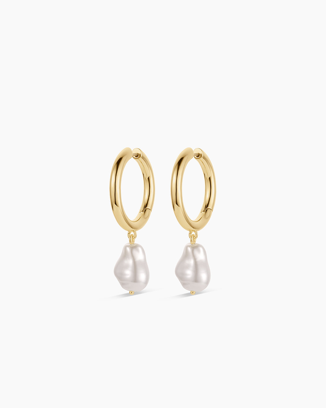 Pearl Cove Hoops || option::18K Gold Plated