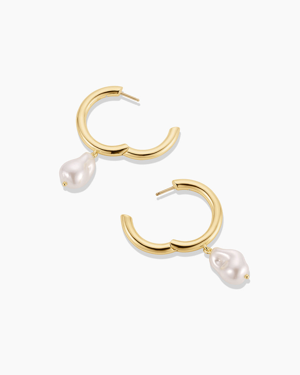 Pearl Cove Hoops || option::18K Gold Plated
