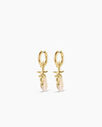 Ocean Cluster Hoops || option::18K Gold Plated