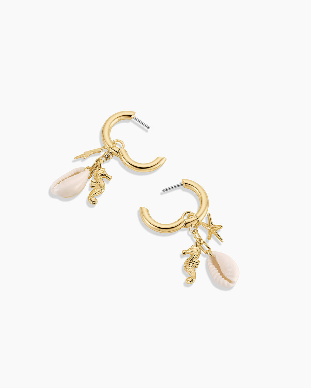 Ocean Cluster Hoops || option::18K Gold Plated