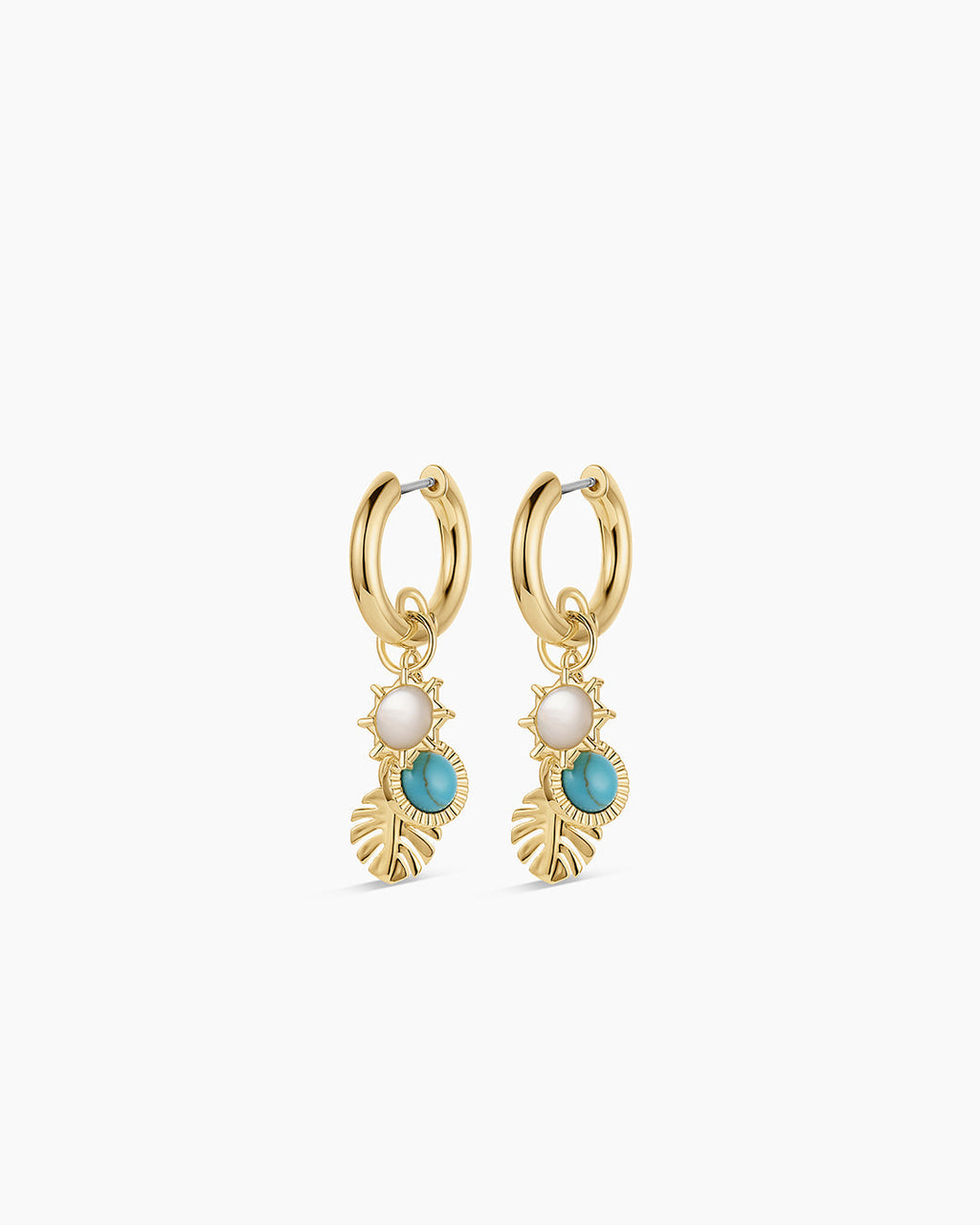 Beach Cluster Hoops || option::18K Gold Plated