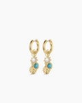 Beach Cluster Hoops || option::18K Gold Plated