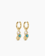Beach Cluster Hoops || option::18K Gold Plated