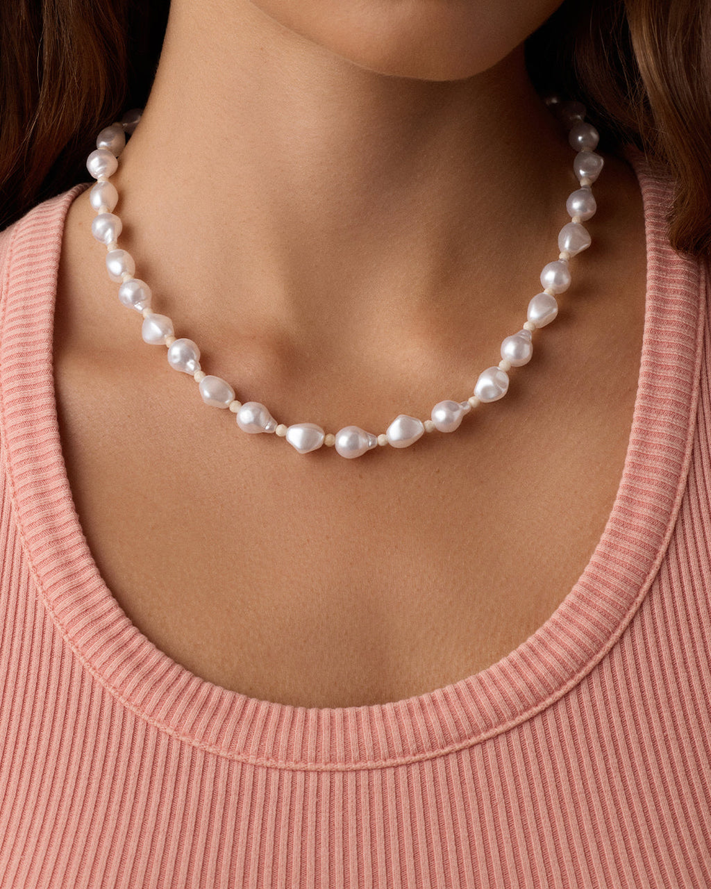 Pearl Cove Necklace || option::18K Gold Plated