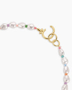 Pearl Rainbow Cove Necklace || option::18K Gold Plated
