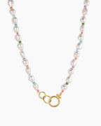 Pearl Rainbow Cove Necklace || option::18K Gold Plated