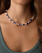 Harbor Statement Necklace || option::18K Gold Plated, Lapis