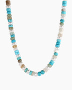 Harbor Statement Necklace || option::18K Gold Plated, Turquoise