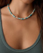 Harbor Statement Necklace || option::18K Gold Plated, Turquoise