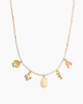 Ocean Mini Charm Necklace || option::18K Gold Plated