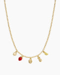 Summer Mini Charm Necklace || option::18K Gold Plated