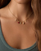 Summer Mini Charm Necklace || option::18K Gold Plated