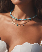 Western Mini Charm Necklace || option::18K Gold Plated