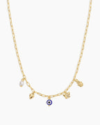 Connection Mini Charm Necklace || option::18K Gold Plated