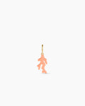 Coral Parker Charm || option::18K Gold Plated, Coral Enamel